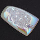 Trapezium White Opal Titanium Agate Druzy 30x20mm Cabochon US Made, 1 1/8"