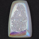 Trapezium White Opal Titanium Agate Druzy 30x20mm Cabochon US Made, 1 1/8"