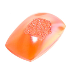 Us-made Rectangle Pumpkinseed Titanium Druzy Drusy 20x13mm Cabochon, 3/4"