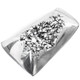 Us-made Taper Silver Mist Titanium Druzy Drusy Cab Cabochon, 1 1/8"