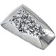 Us-made Taper Silver Mist Titanium Druzy Drusy Cab Cabochon, 1 1/8"