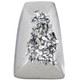 Us-made Taper Silver Mist Titanium Druzy Drusy Cab Cabochon, 1 1/8"
