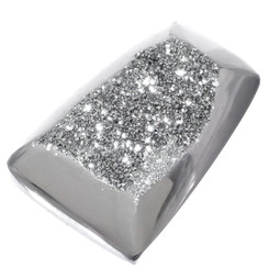 Us-made Taper Silver Mist Titanium Druzy Drusy Cab Cabochon, 3/4"