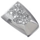 Us-made Taper Silver Mist Titanium Druzy Drusy Cab Cabochon, 3/4"