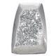 Us-made Taper Silver Mist Titanium Druzy Drusy Cab Cabochon, 3/4"