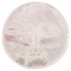 Handcarved Moon And Sun Face Opened Eyes Mother Of Pearl Bead Cabochon, 1 1/4"