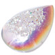 Pear White Opal Titanium Agate Druzy 25x18mm Teardrop Cabochon, 1"