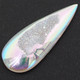 Pear White Opal Titanium Agate Druzy 39x15mm Teardrop Cabochon, 1 1/2"