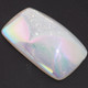 Rectangle White Opal Titanium Agate Druzy 45x30mm Cabochon US Made, 1 3/4"