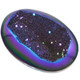 1" Peacock Purple Green Oval Titanium Druzy Cabochon