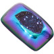 1 3/8" Rectangle Peacock Purple Green Titanium Druzy Cabochon