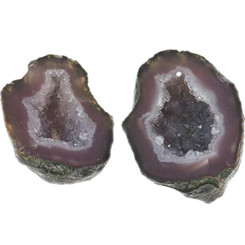 Loose Mexican Tabasco Geode Pair Druzy  14x11mm Cab Cabochon, 1/2"