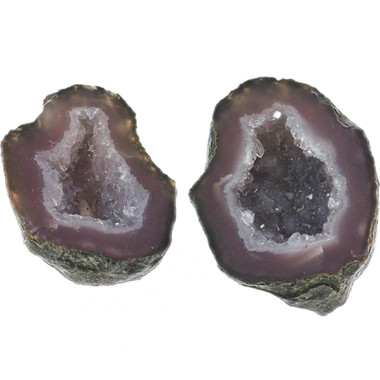 Loose Mexican Tabasco Geode Pair Druzy  14x11mm Cab Cabochon, 1/2"