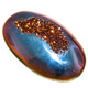Oval Twilight Sunset Titanium Agate Druzy 25x15mm Cabochon US Made, 1"