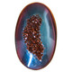 Oval Twilight Sunset Titanium Agate Druzy 25x15mm Cabochon US Made, 1"