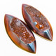 Eye Twilight Sunset Titanium Agate Druzy 25x10mm Cabochon US Made, 1"