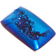 Rectangle Cobalt Blue Titanium Agate Druzy 35x22mm Cabochon US Made, 1 3/8"