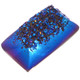 1 3/4 Rectangle Cobalt Blue Titanium Agate Druzy Cabochon