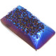 1 3/4 Rectangle Cobalt Blue Titanium Agate Druzy Cabochon