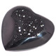 3/4 Heart Black Knight Titanium Druzy Cabochon