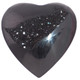 3/4 Heart Black Knight Titanium Druzy Cabochon