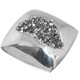Us-made Square Silver Mist Titanium Druzy Drusy Cab Cabochon, 3/4"