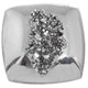 Us-made Square Silver Mist Titanium Druzy Drusy Cab Cabochon, 3/4"