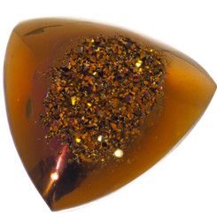 Us-made Triangle Weeping Willow Titanium Druzy Drusy Cab Cabochon, 3/4"