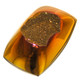 Us-made Rectangle Weeping Willow Titanium Druzy Drusy Cab Cabochon, 1 3/8"
