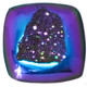 3/4" Cusion Square Peacock Purple Green Titanium Druzy Cabochon