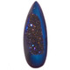 Pear Cobalt Blue Titanium Agate Druzy Drusy 30x10mm Cabochon US Made, 1 1/8"