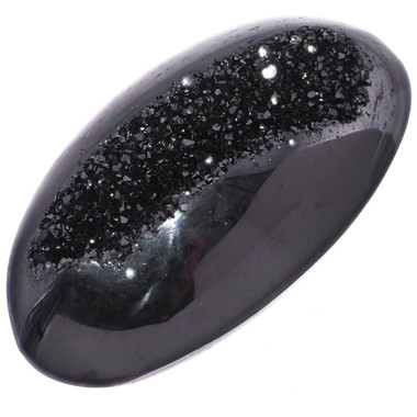 2" Oval Black Knight Titanium Druzy Cabochon