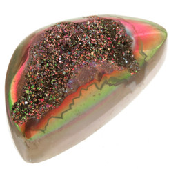 Titanium Twilight Agate Druzy Drusy 31x18mm Cabochon, 1 1/4"