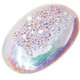 Oval White Opal Titanium Agate Druzy Drusy 34x21mm Cabochon US Made, 1 3/8"