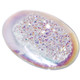 Oval White Opal Titanium Agate Druzy Drusy 34x21mm Cabochon US Made, 1 3/8"