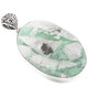 925 Silver Large Mint Green Variscite Cab Sterling Pendant, 2 7/8"