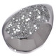 3/4" Pear Teardrop Silver Mist Titanium Cabochon