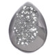 3/4" Pear Teardrop Silver Mist Titanium Cabochon