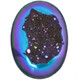 1 3/8 Oval Peacock Purple Green Titanium Cabochon