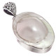 White Mabe Blister Cultured Pearl 925 Sterling Silver Pendant, 2"