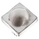 925 Silver Square White Oyster Blister Mabe Pearl In Shell Sterling Us 6 Ring
