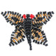 Us 7-11 Adjustable Handmade Butterfly Black Gold Seed Beads Fashion Ring, 1 3/4"