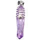 925 Silver Handmade Aurora Purple Quartz Point Pearl Sterling Pendant, 2 1/4"