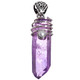 925 Silver Handmade Aurora Purple Quartz Point Pearl Sterling Pendant, 2"