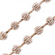 Handbeaded Beige Tan Glass Seed Beads Ball Long Necklace, 46"