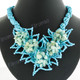 Aventurine Seed Beads 21" Turquoise Necklace Pendant