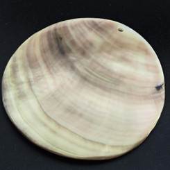 70mm Genuine South Pacific Blacklip Mother Of Pearl Shell Pendant, 2 3/4"