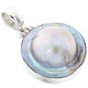 925 Silver Mabe Blister Pearl In Shell Handmade Sterling Pendant, 1 3/8"