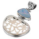 925 Silver Mother Of Pearl Shell Amazing Big Australian Opal Pendant, 1 11/16"