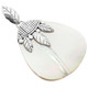 Blistered White Mother Of Pearl Oyster Shell 925 Sterling Silver Pendant, 2"